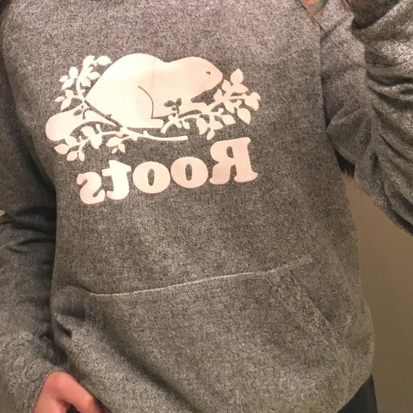 Roots | Grey Long Sleeve Hoodie (Sweatshirt) - Picture 3 of 5